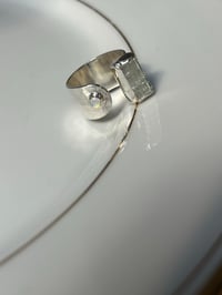Image 1 of Farbloser Turmalin und Opal Ring