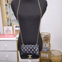 Small Black Quilted Crossbody