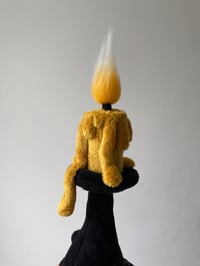 Image 6 of Black And Yellow Candle Holder Folk Doll