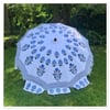 Blue flower motif parasol