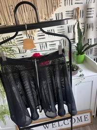 Image 2 of black sheer zipper skirt 