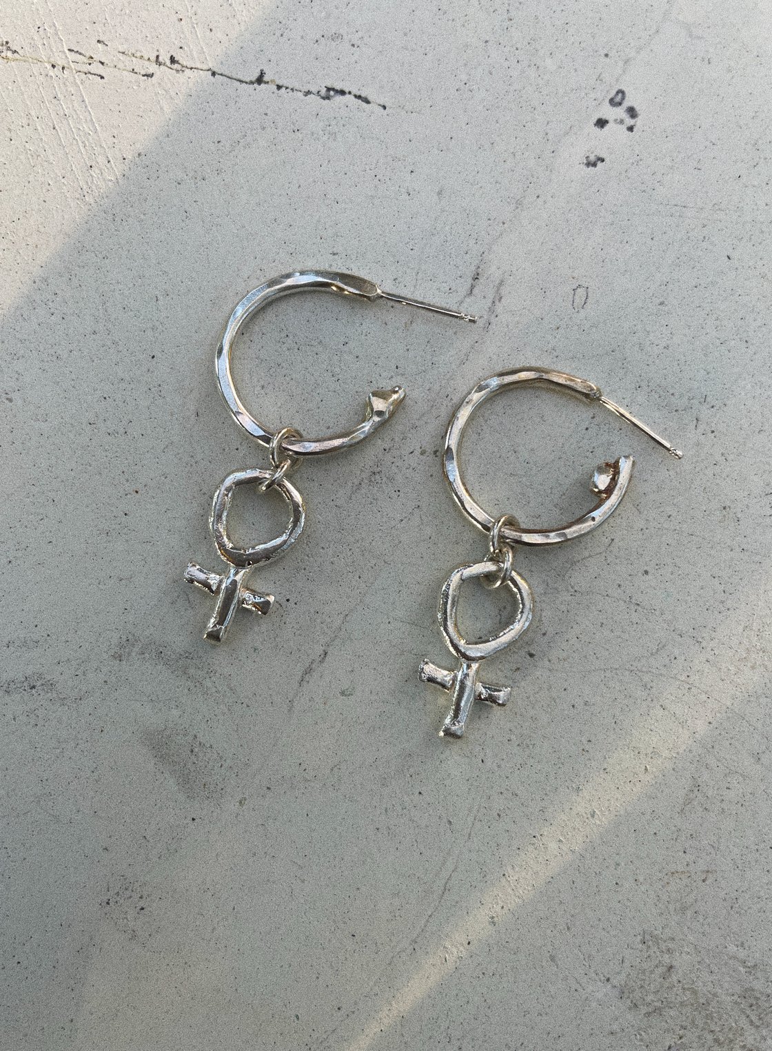 Image of Venus Charm Hoops 