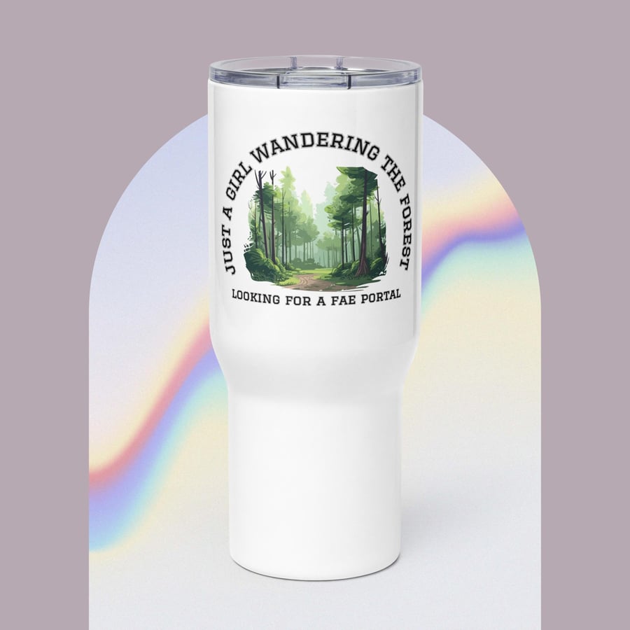 Image of Looking for a fae portal Travel mug with a handle