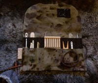 Image 1 of Botanical Printed Felt Tool Wrap #5