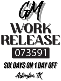 Image 1 of GM Work Release 