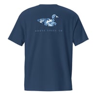 Image 1 of Goose Creek Co Resting Goose Blue Camo - Unisex garment-dyed pocket t-shirt