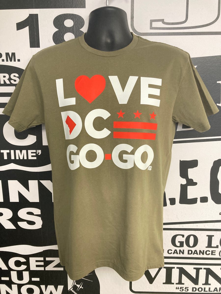 Image of Army Green LOVE DC GOGO White/Red Tshirt