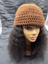 Image 2 of Brownie Crochet Beanie - M/L