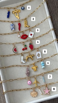 Gold charm bracelets 