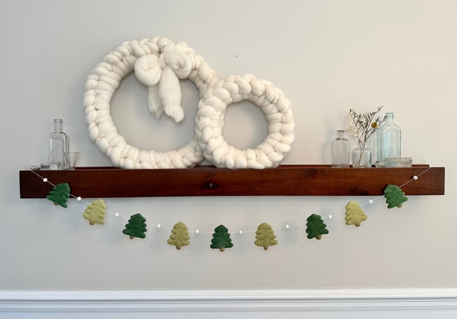 Snowy Forest Felt Ball Garland 