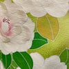 Antique Silk Kimono (Lemon Yellow Camellias)