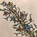 Image of Skeletal Lamping Flower Beast: original 14x11 watercolor painting 