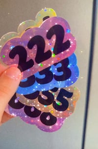 Image 1 of Angel number holographic stickers 