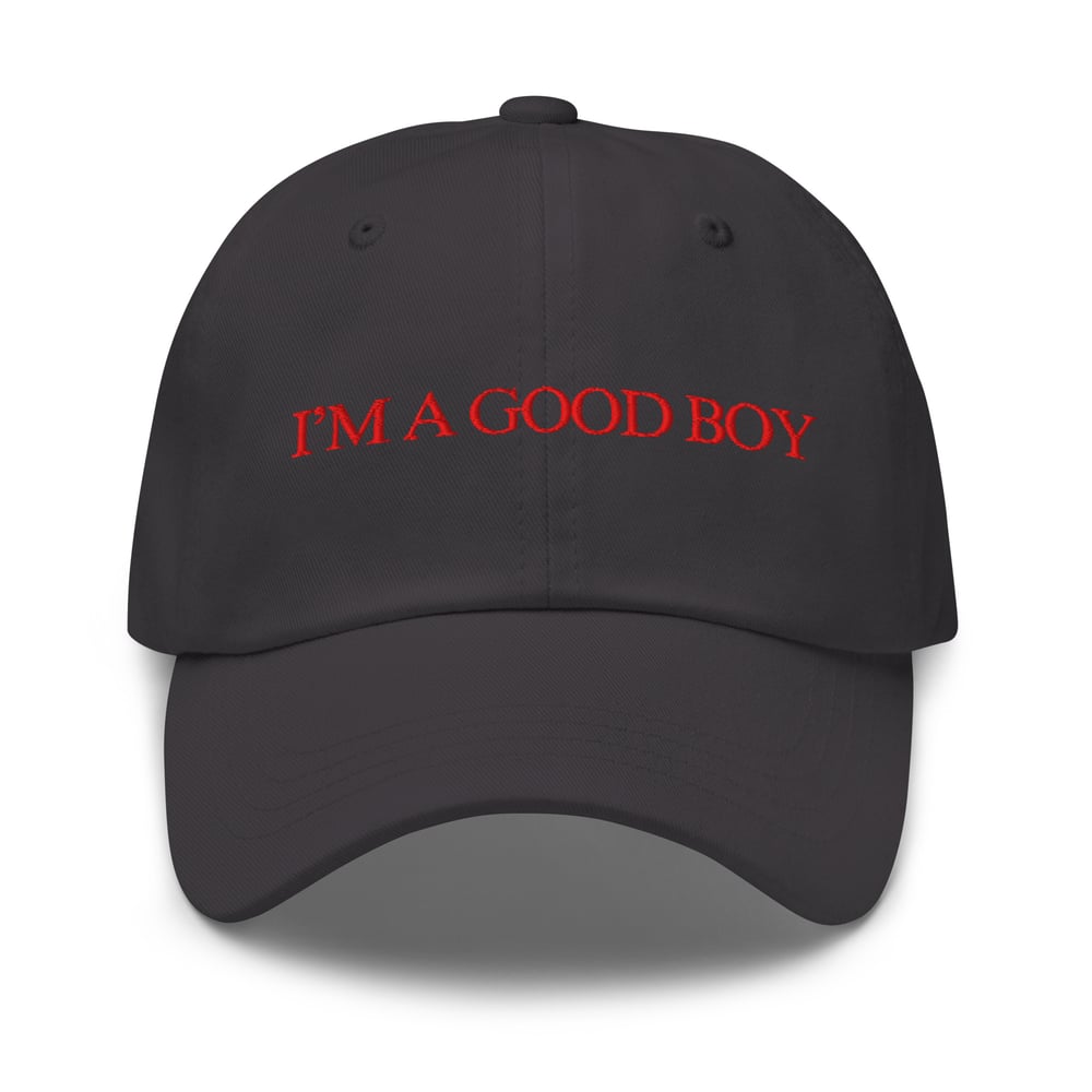 Image of I'm A Good Boy Hat (Red Embroidery)