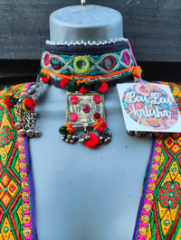 Image 13 of Wanderlust maxi dress Sari tie dye Red n Orange upto 18 uk