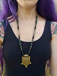 Image 4 of Kombaba Jasper and silver obsidian necklace 