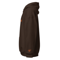 Image 3 of TELEVISION EMBROIDERED HOODIE - BROWN