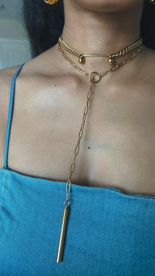 Image of OMA • Gold Lariat Necklace