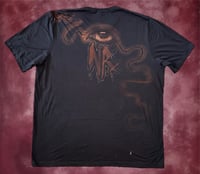 Image 2 of “RAVEN SIGHTING” CUSTOM BLEACH PAINTED T-SHIRT 3XL