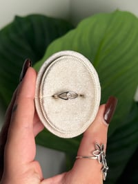 Image 1 of .925 SS LABRADORITE EYE RING ADJUSTABLE SIZES 5-12