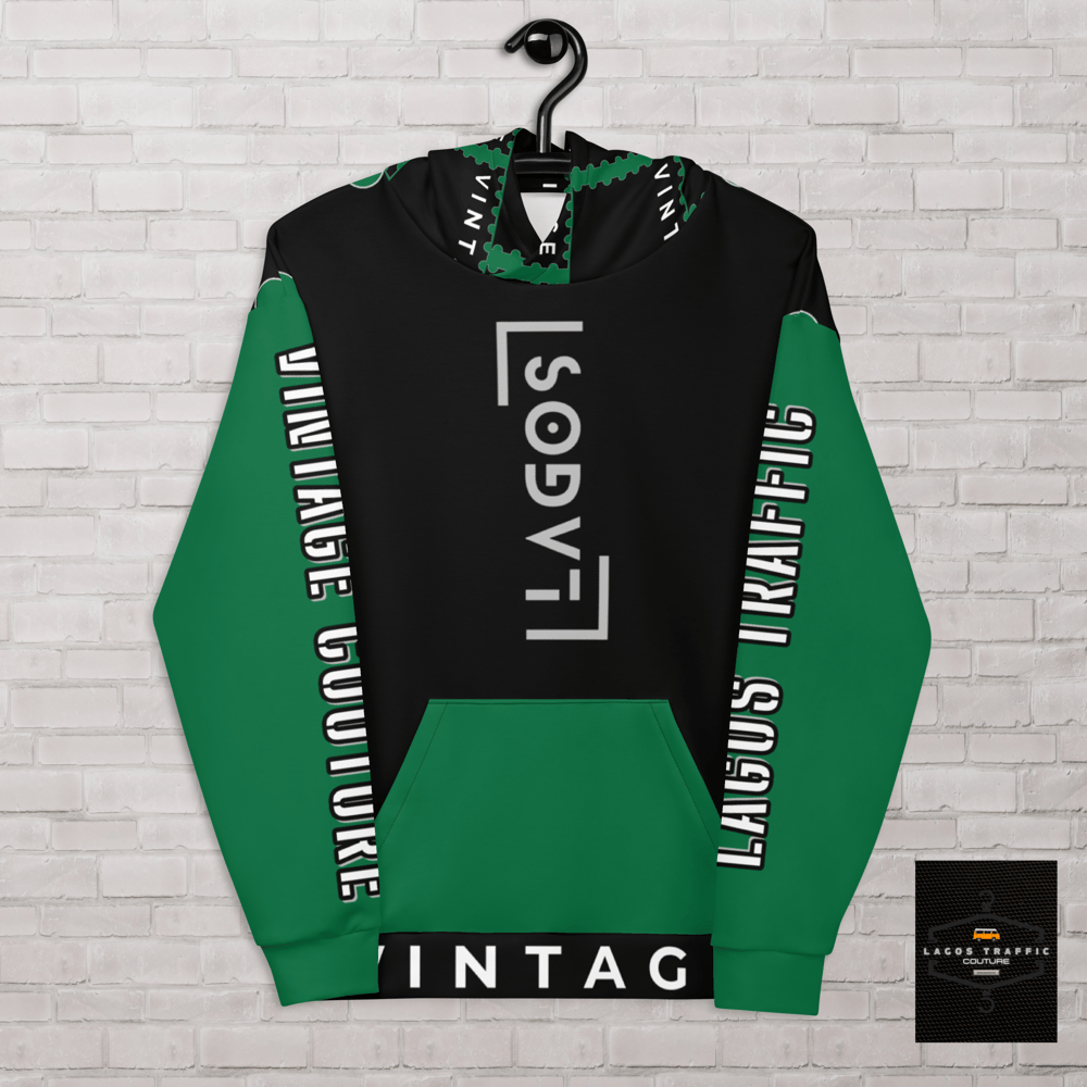 LTC AFROBEATS VINTAGE COUTURE HOODIES (GRN/ BLK)