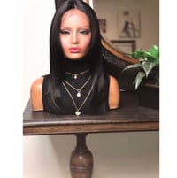 Image 1 of ONYX| LONG STRAIGHT DEEP T PART LACE FRONT WIG 