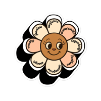 Smiley Flower Bubble-free stickers