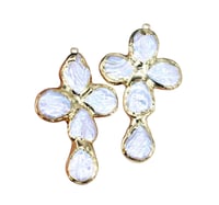 Pearl Cross (Medium) Charm
