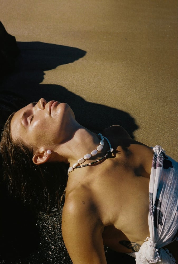 Image of Black fire opal necklace 