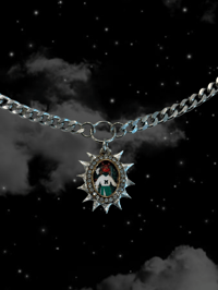 Image 5 of -;- SPIKY ROCK-AFIRE EXPLOSION NECKLACE -;-