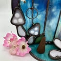 Blue Fairy Stained Glass Candle Holder  
