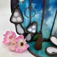 Image 3 of Blue Fairy Stained Glass Candle Holder  