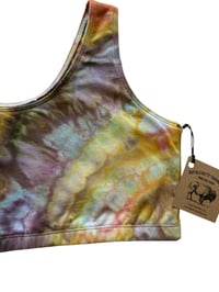 Image 3 of L/XL (40) Cotton-Blend Tank Bralette in Sunrise Agate Ice Dye