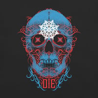 Image 1 of Die Tribal Skull Comfort Colors Tee