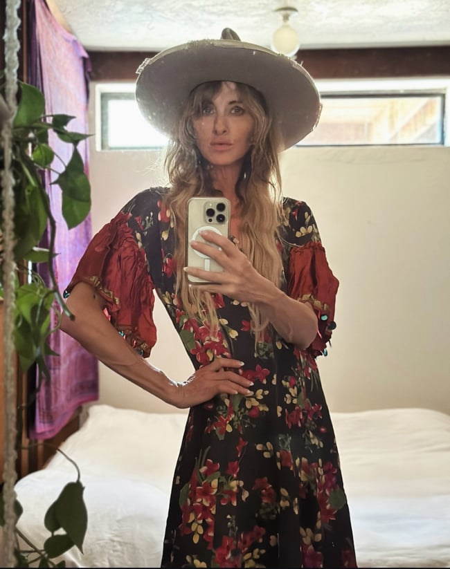 1930s taffeta FLAMENCO gown