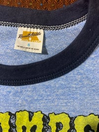 Image 2 of 80's Russell Cramps blue heather ringer SMALL