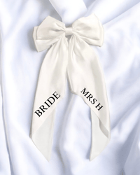 Image 2 of Bridal Hair Bow Clip