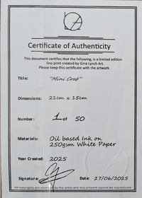 Image 5 of "Mini Lino Print" - Limited Print