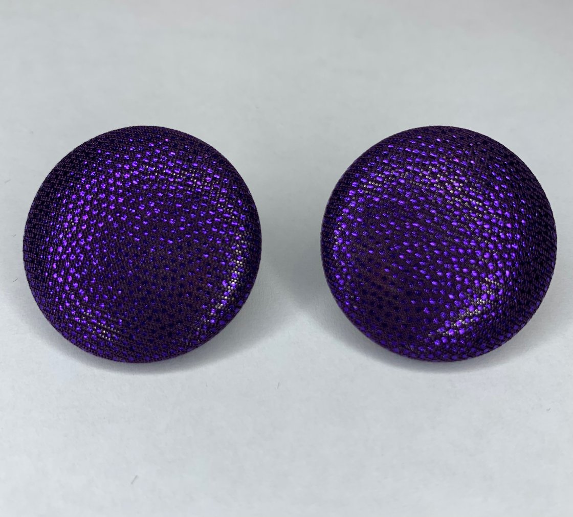 Image of “Amethyst Shine” Button Earrings