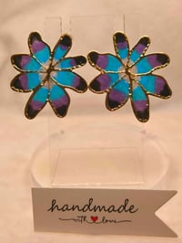 Image 3 of Handcrafted Resin Flower Earrings 