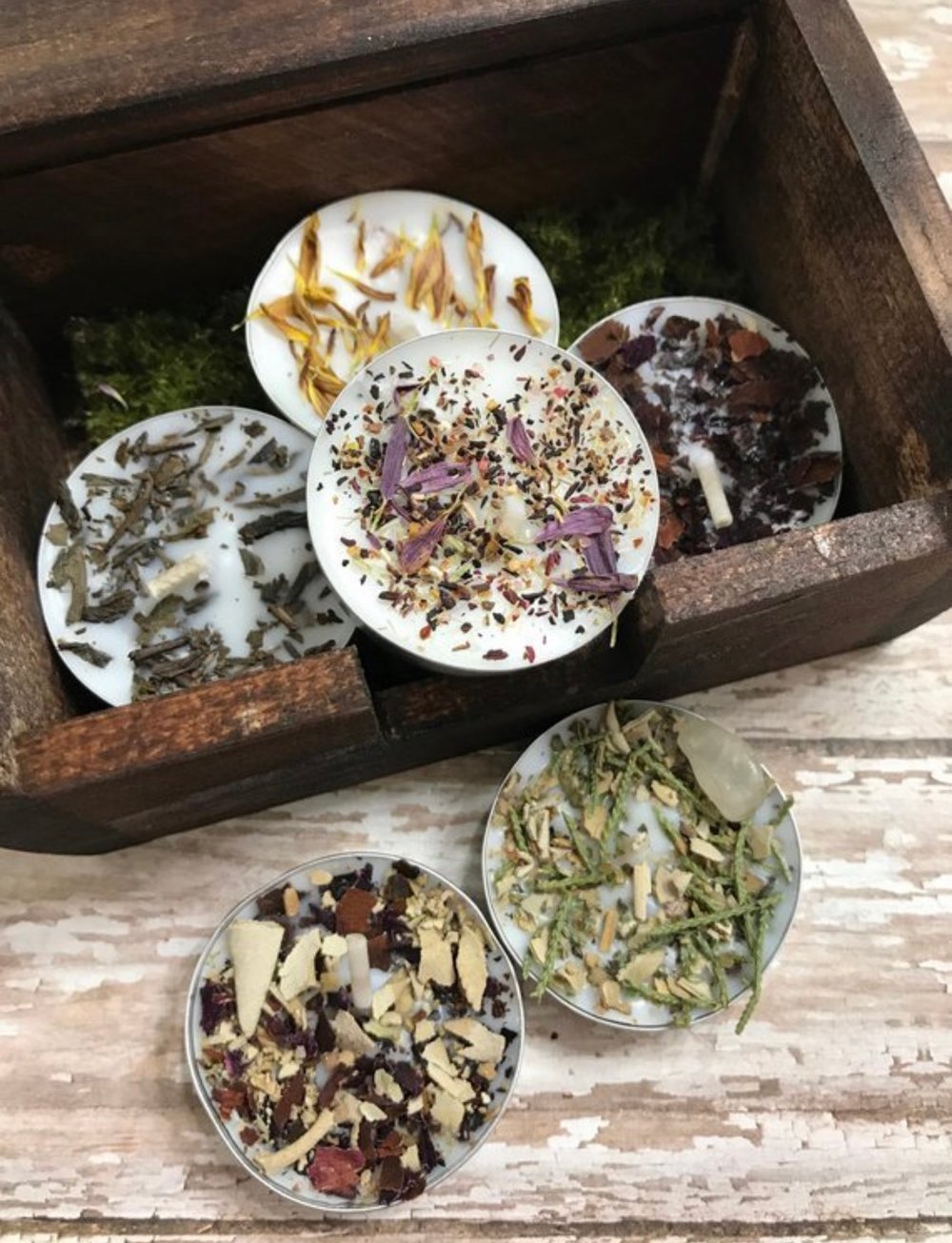 Image of 4 Pack Tea Light Prepared Candle / Velas Preparadas