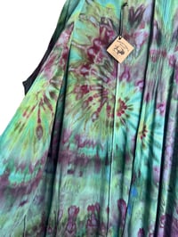 Image 5 of L Woven Long Kimono in Soft Spiral Ice Dye