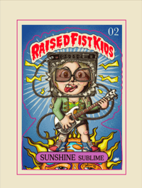 Sunshine Sublime - Raised Fist Kid Trading Card/Sticker