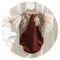 Image 1 of Newborn photo session bodysuit | Clementine | rusty brown