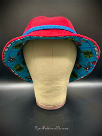 Image 6 of Red Wool Blend Mario Lined Hat