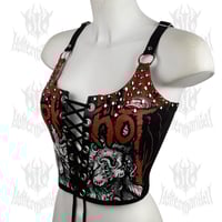 Image 3 of Slipknot "Tie Dye” Lace-Up Top (SIZE XS)
