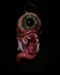 Image 5 of Twisty tongue pendant, OOAK Green Glow