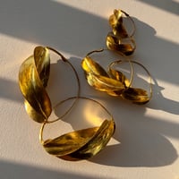 Image 5 of Fulani Hoops// Brass African Earrings