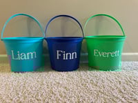 Personalized Plastic Easter Buckets 