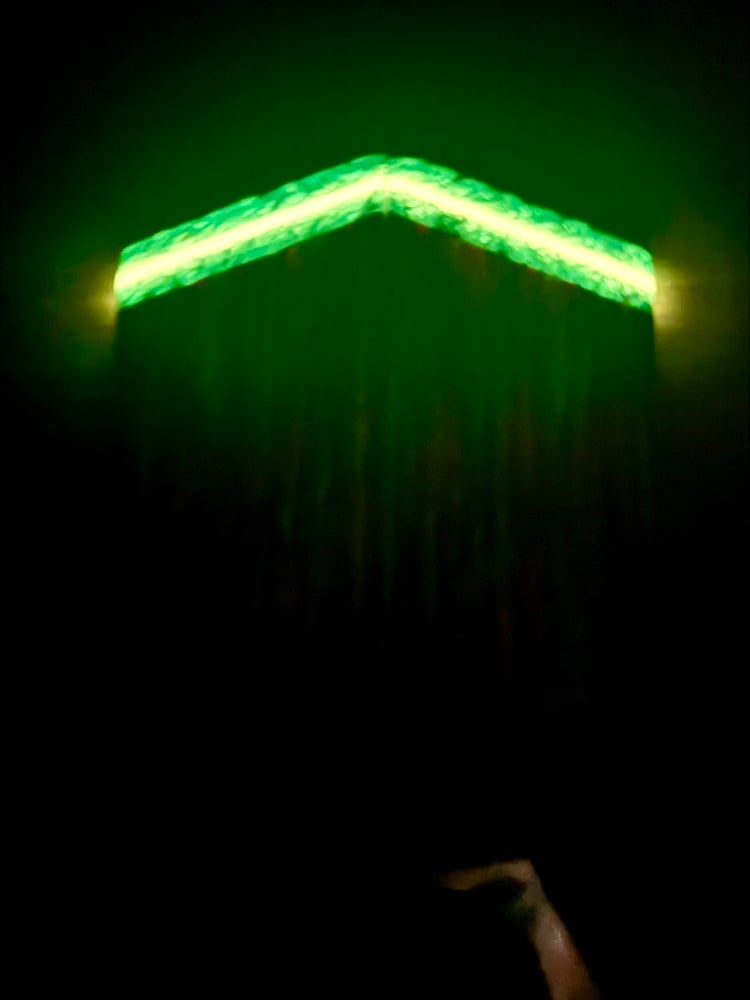 Image of Giraffe Bone & @Kaoticartworks Resin GLOW Segmented Knife Scales